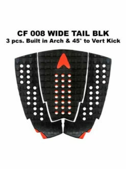 ASTRODECK CF008 WIDE TAIL TRACTION PAD (CF008-MGBLK)