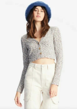 BILLABONG SWEET TIDES V-NECK LS TOP (ABJKT00429)