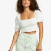 ROXY SUNSET WALKS PUFF CROP TOP (ARJKT03405)