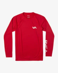 RVCA LONGSLEEVE RASHGUARD(EX) -surf sale shop avywr00119 rvca2Cf red frt1 38177.1694016207