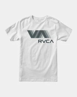 RVCA VA RVCA BLUR SHORT SLEEVE(EX) -surf sale shop avyzt01370 rvca2Cf wht frt1 26528.1694016389