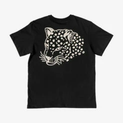 DUVIN BIG CAT TEE (DMT20000BLK) -surf sale shop big cat black tee 23787.1690468512