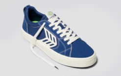 CARIUMA CATIBA PRO MYSTERY BLUE MEN'S SHOE -surf sale shop catiba pro blue contrast ivory canvas.feature 1 60704.1674596258