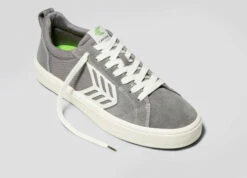 CARIUMA CATIBA PRO GREY SUEDE MEN'S SHOE -surf sale shop catiba pro mystic grey contrast stitch sneaker canvas.slideshow3 24072.1674596225