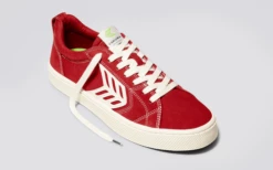 CARIUMA CATIBA PRO SAMBA RED MEN'S SHOE -surf sale shop catiba pro red contrast ivory canvas.feature 1 06802.1674596300