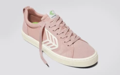 CARIUMA CATIBA PRO ROSE SUEDE MEN'S SHOE 21 CARIUMA CATIBA PRO ROSE SUEDE MEN'S SHOE -surf sale shop catiba pro skate rose suede and canvas contrast thread ivory logo sneaker.feature 1 38378.1674596285