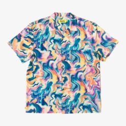 DUVIN MARBLE BUTTONUP (SSB20005BLU)