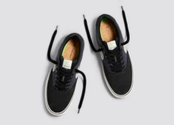 CARIUMA NAIOCA PRO JET BLACK SUEDE MEN'S SHOE -surf sale shop naioca skate off black ivory suede sneaker.slideshow5 86307.1674596479
