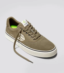 CARIUMA NAIOCA BURNT SAND SUEDE MEN'S SHOE -surf sale shop naioca skate sand ivory logo sneaker.fb feed 64219.1674596503